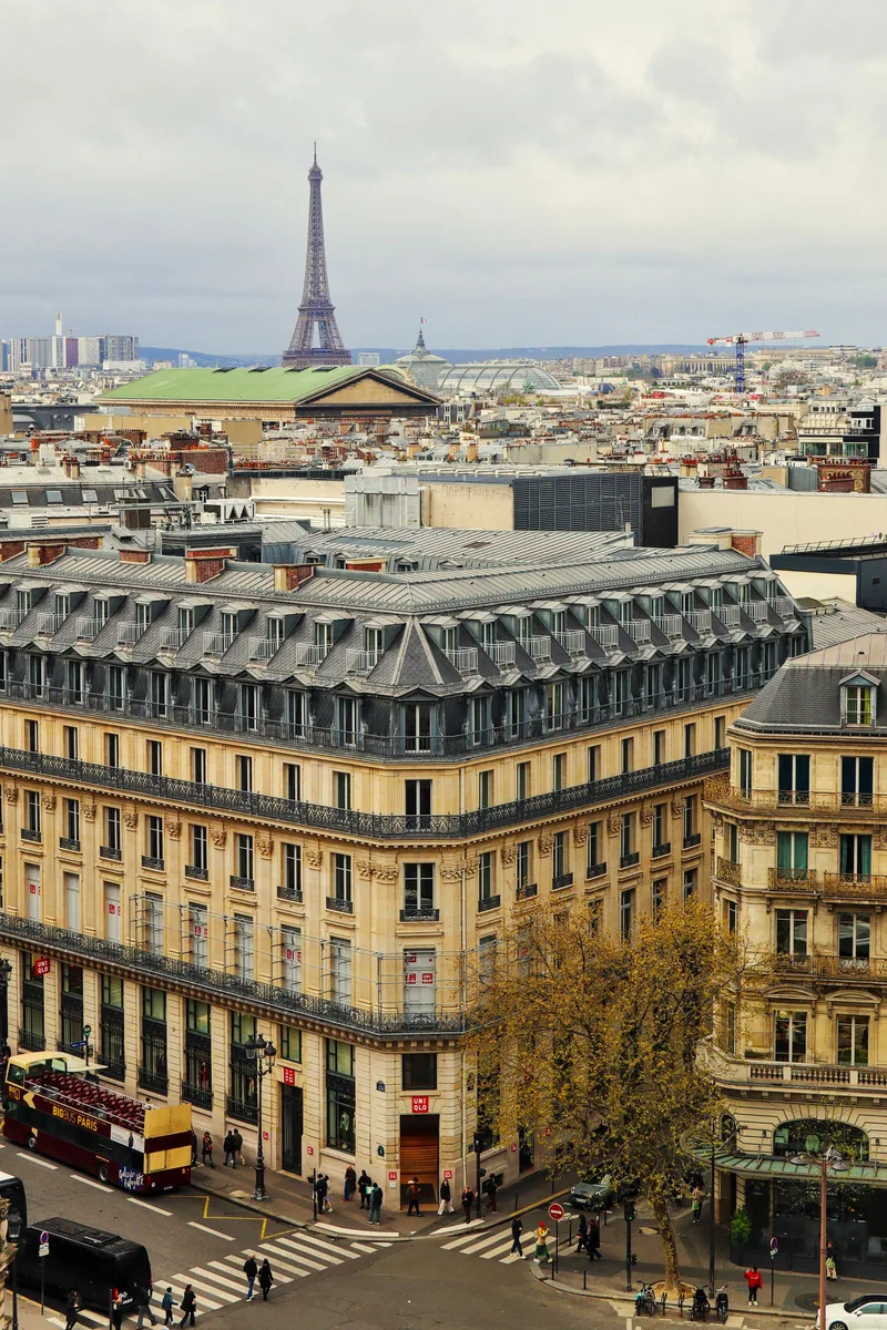 Création de site internet à Paris : les toits de Paris et la tour Eiffel vus d'en haut