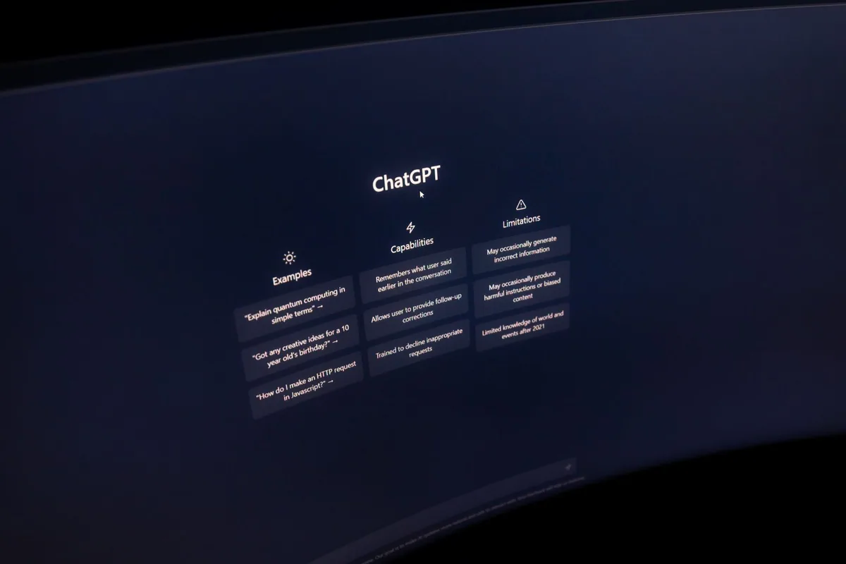 Référencement IA : écran affichant l'interface de ChatGPT